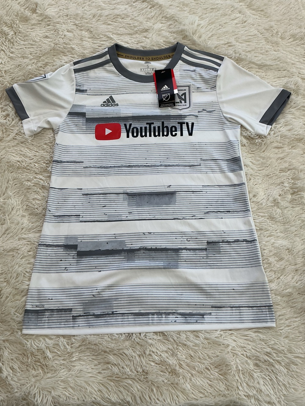 Adidas LAFC 2019 authentic away jersey white S official MLS  NWT